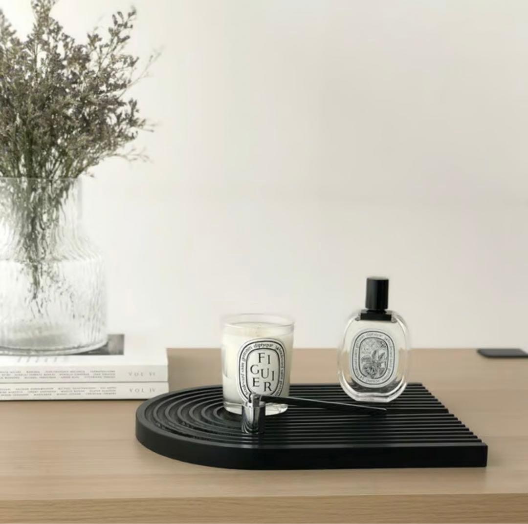 ウッドトレイ ブラック Rainbow カフェトレイ　tray-03111