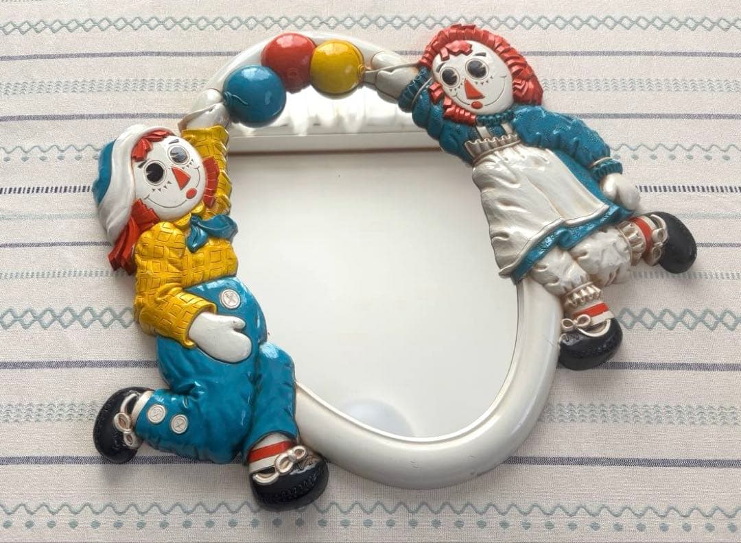 希少✩.*˚ラガディ アン & アンディ アンティーク ウォールミラー