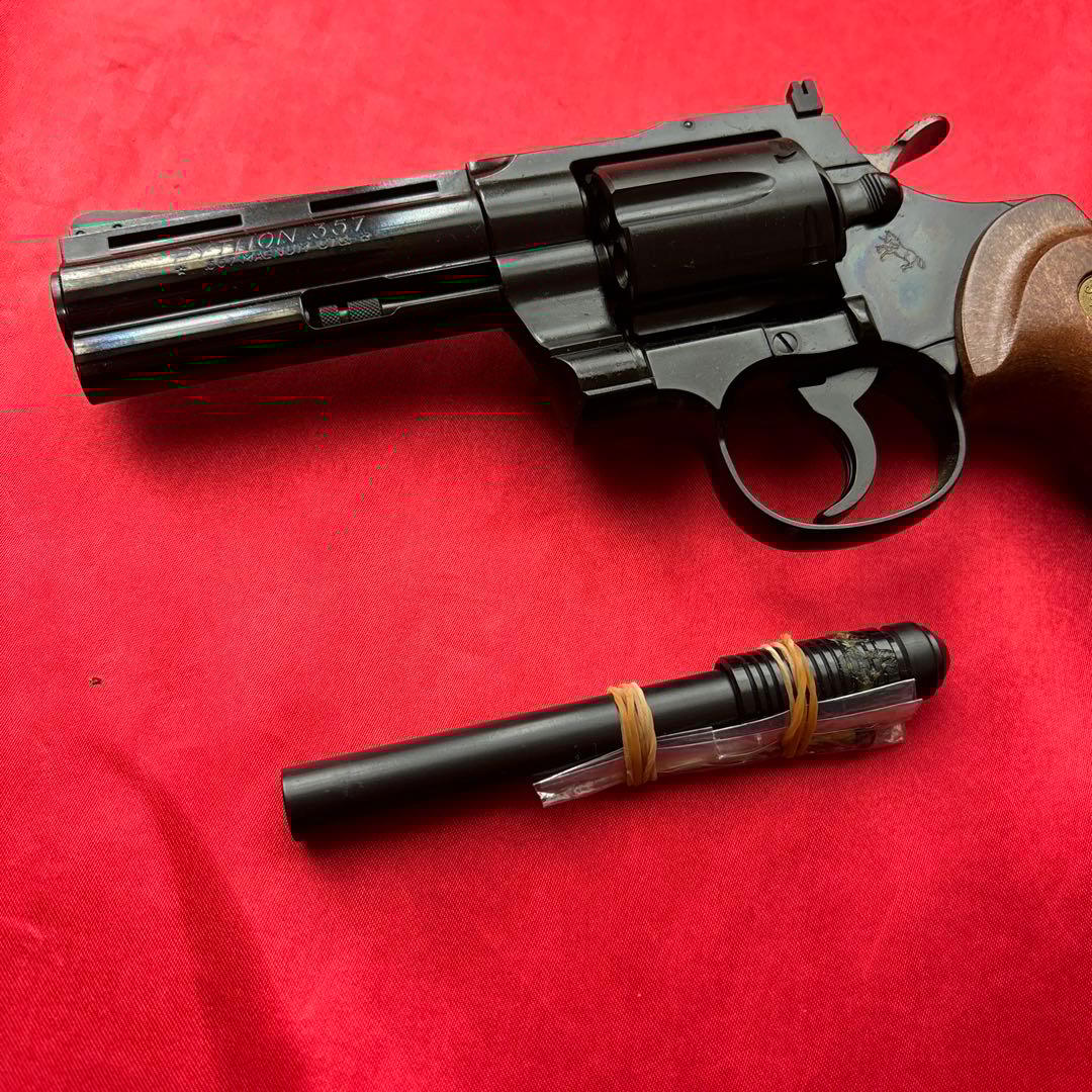 タナカ　コルトパイソン4インチ　ジュピターフィニッシュ　ガスリボルバー