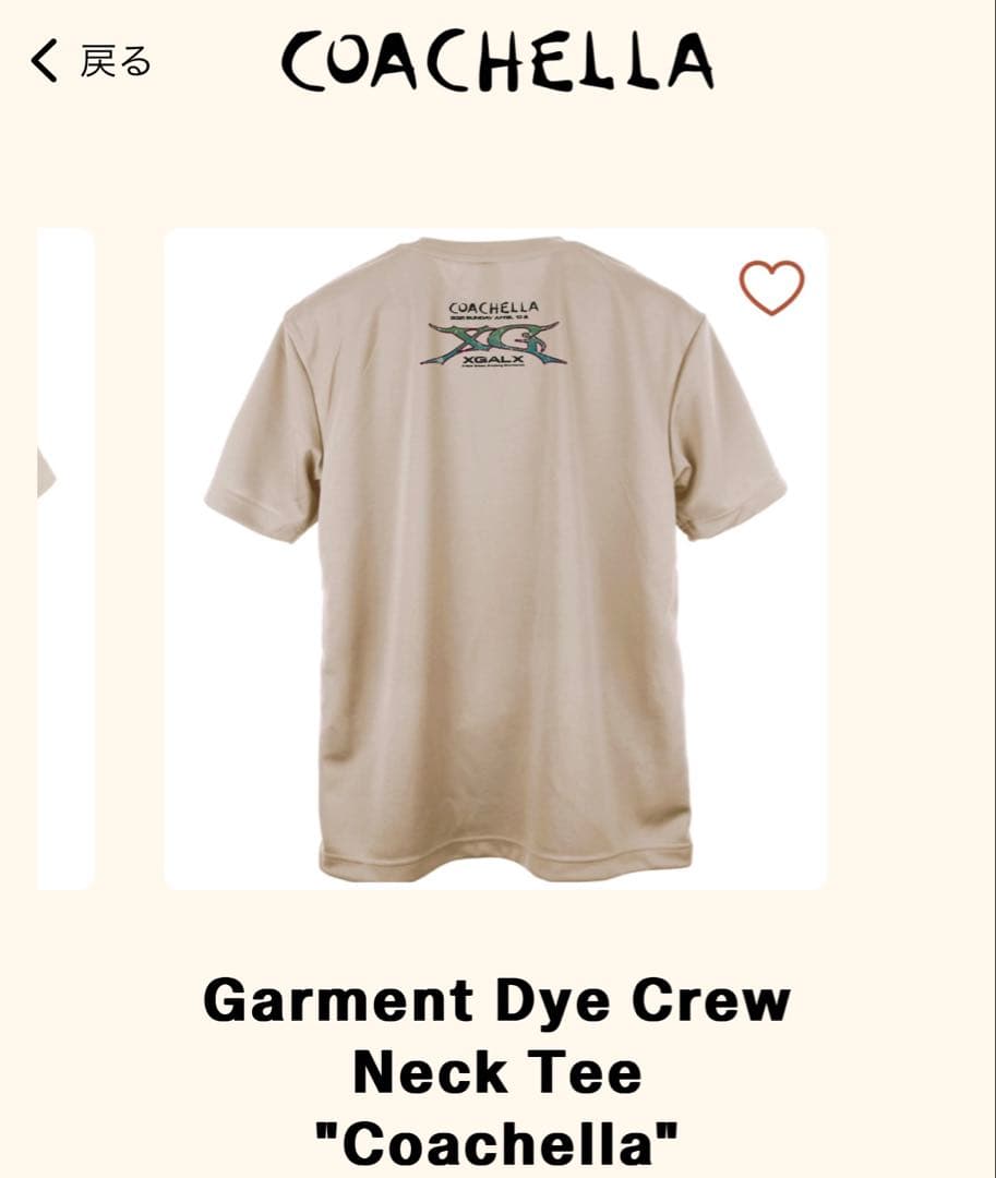 XG Coachellaコーチェラ会場限定 Tシャツ Mサイズ - メルカリ