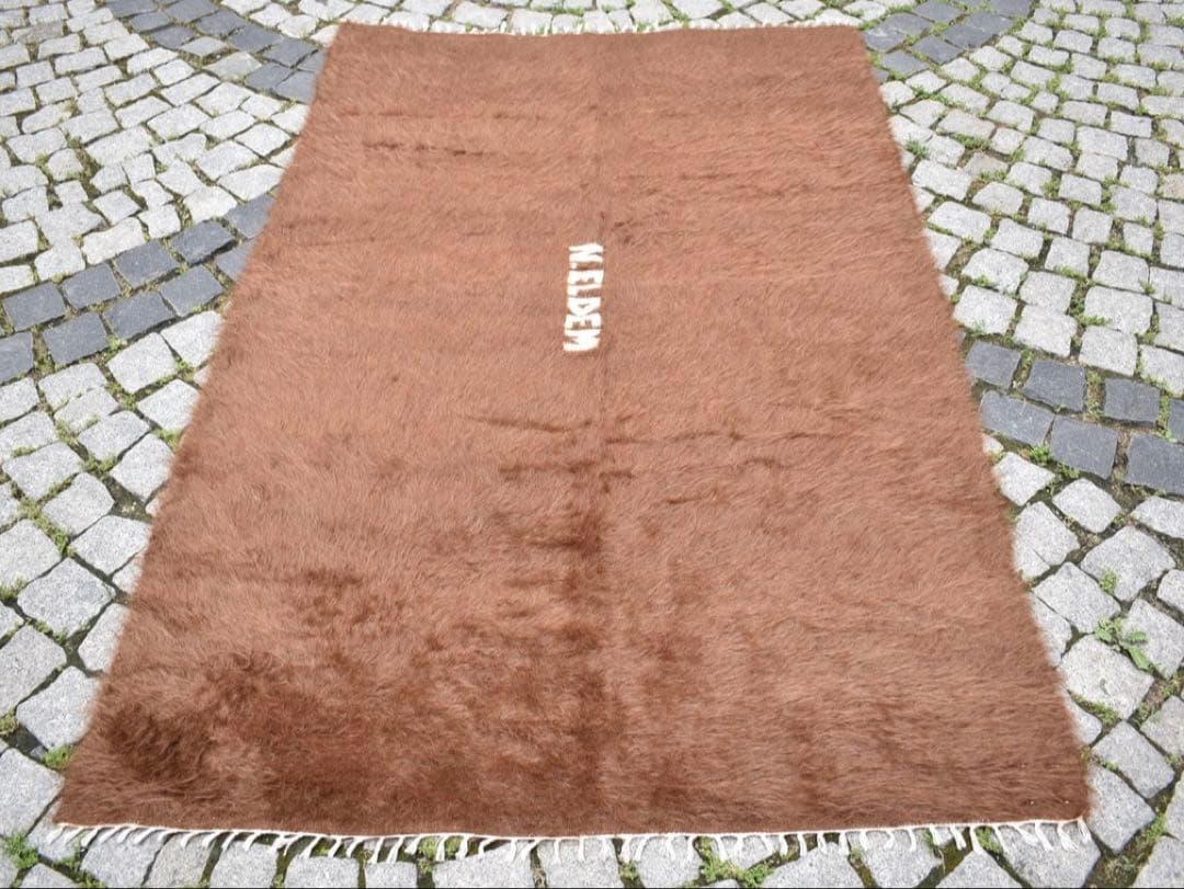 トルコ直輸入 ヴィンテージ バッターニエ ネーム入 大判 ラグ カバー