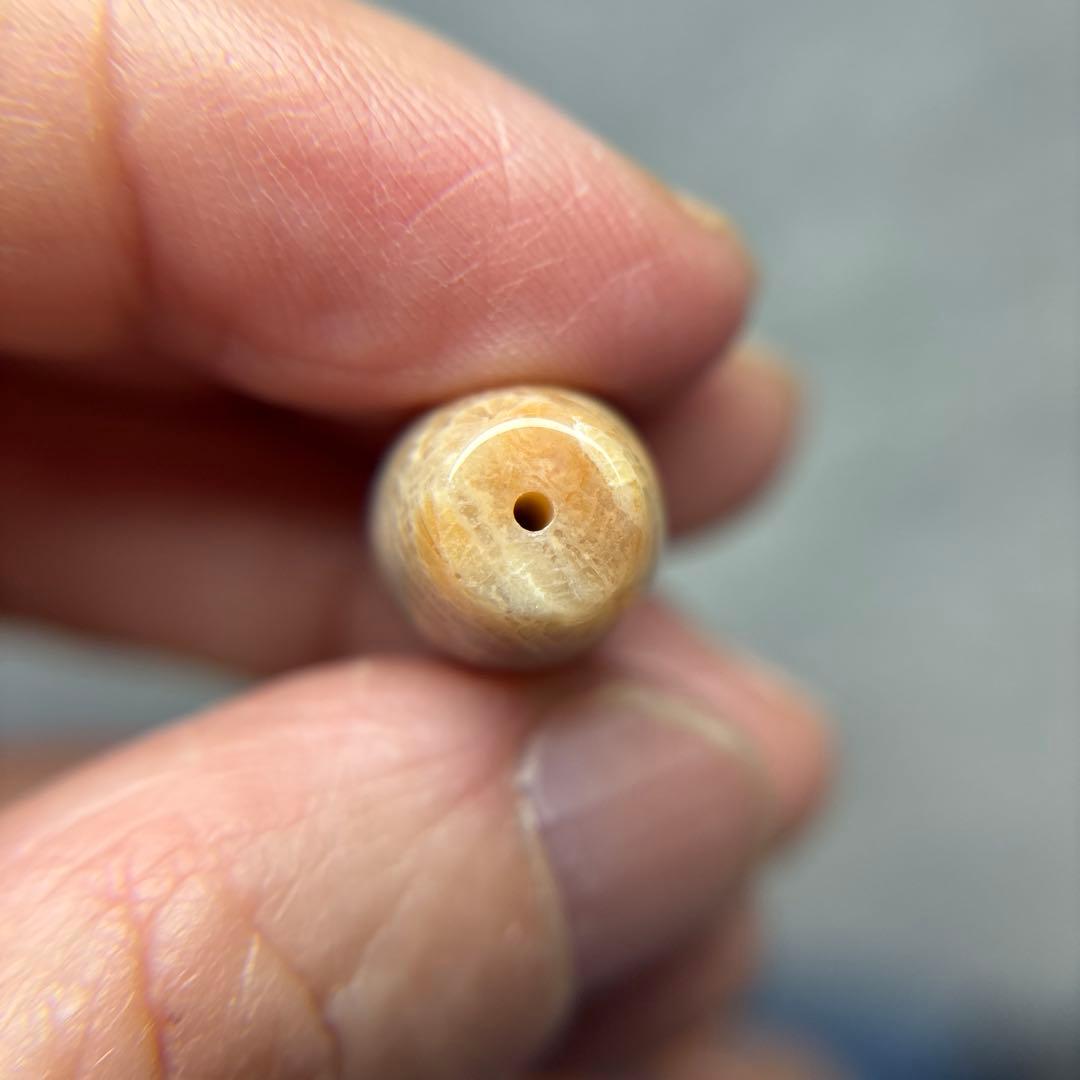 もんちゃんフォッシルコーラル　天珠　1-317