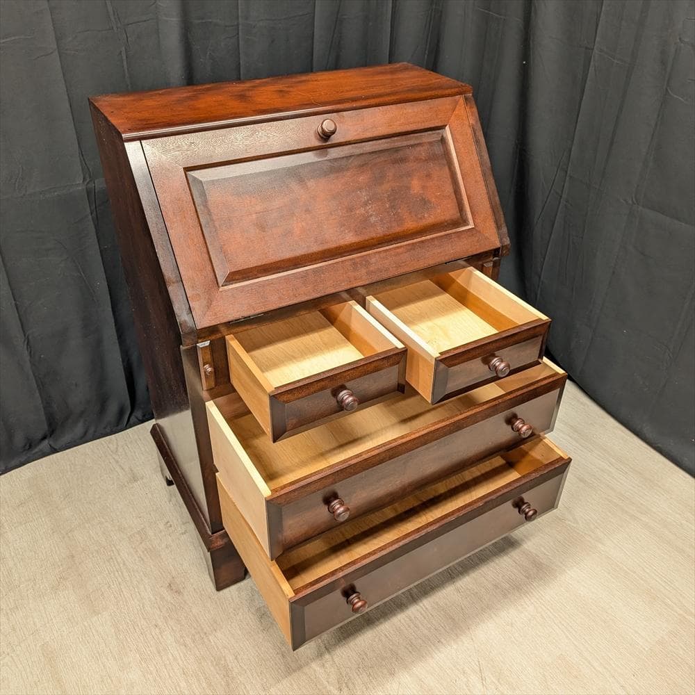 松本民芸家具　ミズメザクラ　無垢　ライティングデスク　ライティングビューロー　机