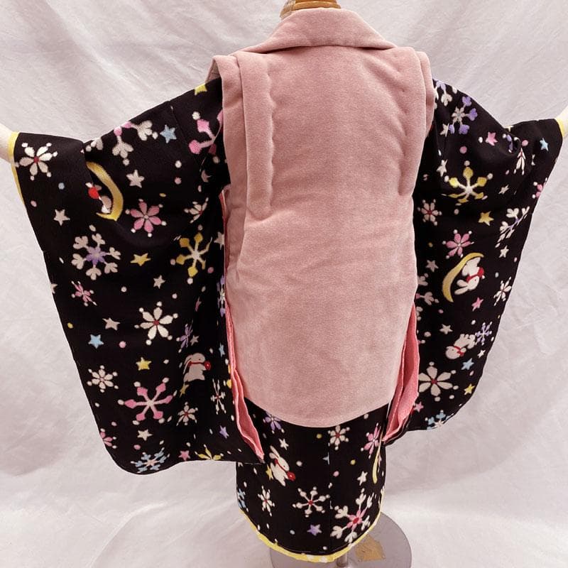 409ag27◎七五三 三歳 女児 被布フルセット ポンポネット◎未使用品