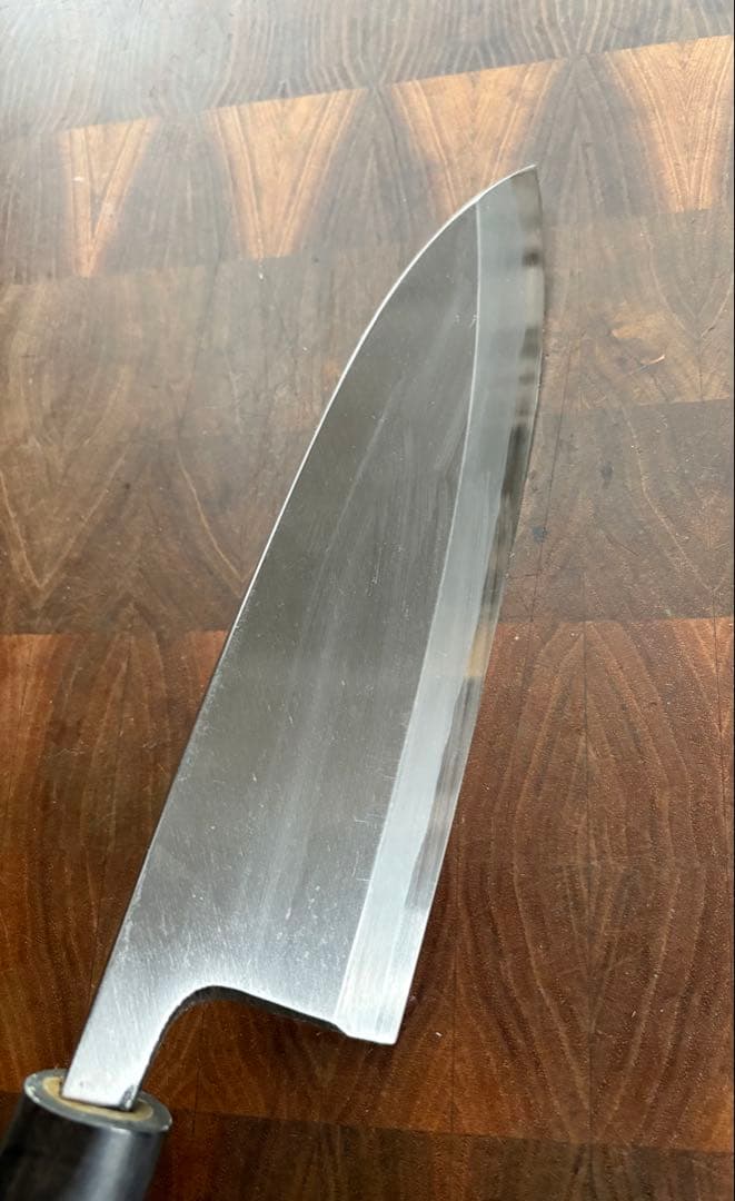 堺打刃物 青鋼 7寸 出刃包丁 210mm 手打ち 本霞 包丁 和包丁 水牛柄
