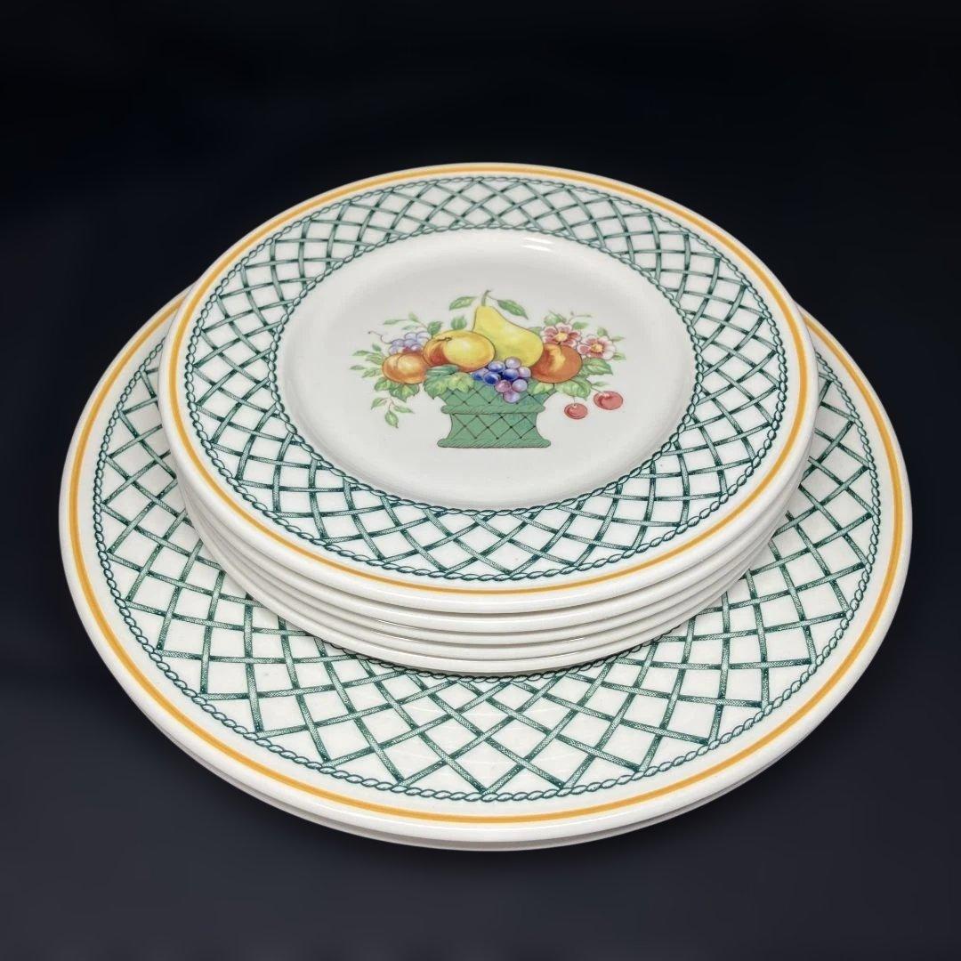 ビレロイ ボッホ バスケット マグカップ 3 中皿 2 小皿 5 10客セット