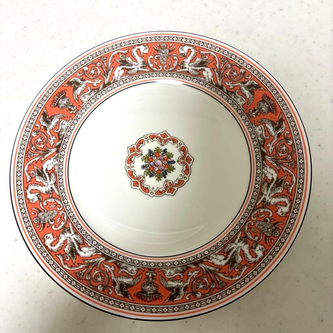 【未使用品】ウェッジウッド　フロレンティーン　サーモンピンク　プレート20cm