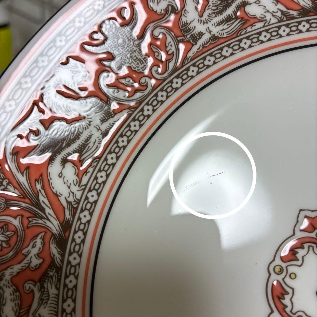 【未使用品】ウェッジウッド　フロレンティーン　サーモンピンク　プレート20cm