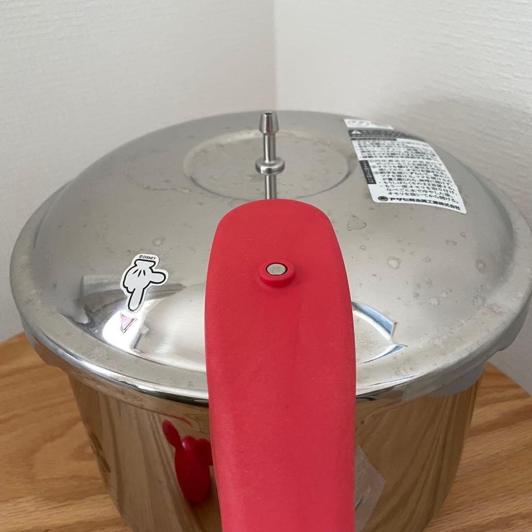 【ミッキーの圧力鍋】5.5L 深型 ガス・IH対応　アサヒ軽金属　説明書付き
