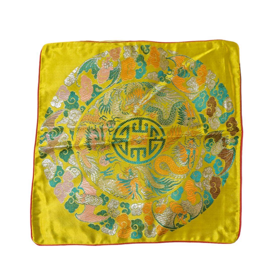 輸入物 中国雑貨 クッションカバー 座布団 5点セット