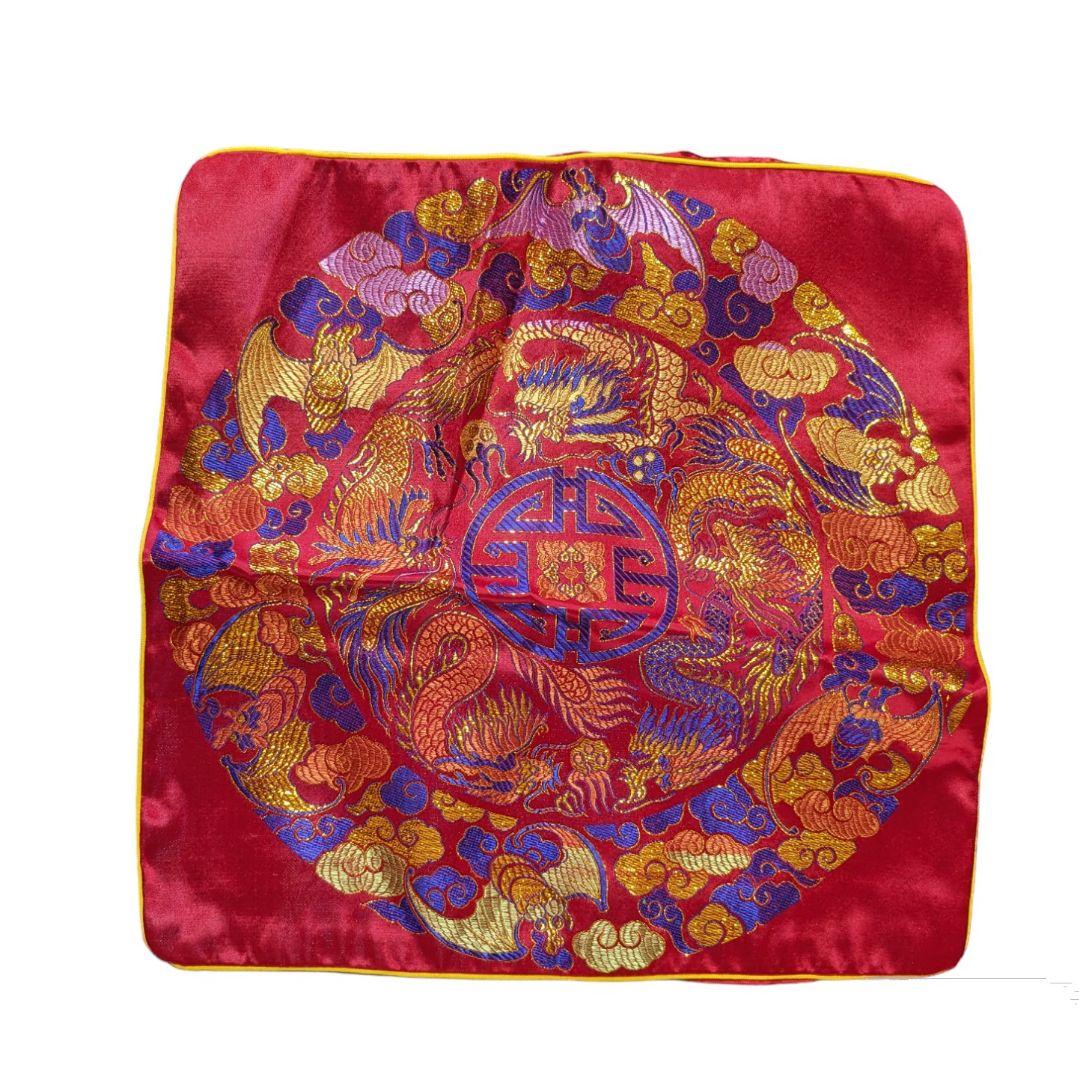 輸入物 中国雑貨 クッションカバー 座布団 5点セット