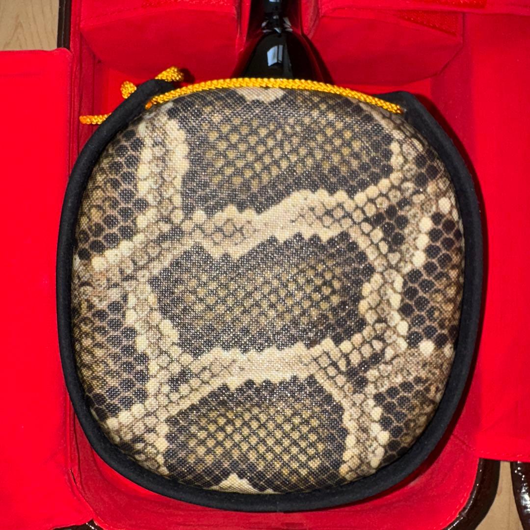 三線 弦楽器 和楽器 楽器 蛇柄 人工皮 ハードケース付き