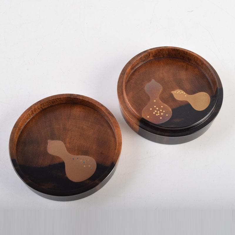 茶道具 正博作 黒柿製 六瓢蒔絵 香合 共布共箱 V 9034 - メルカリ