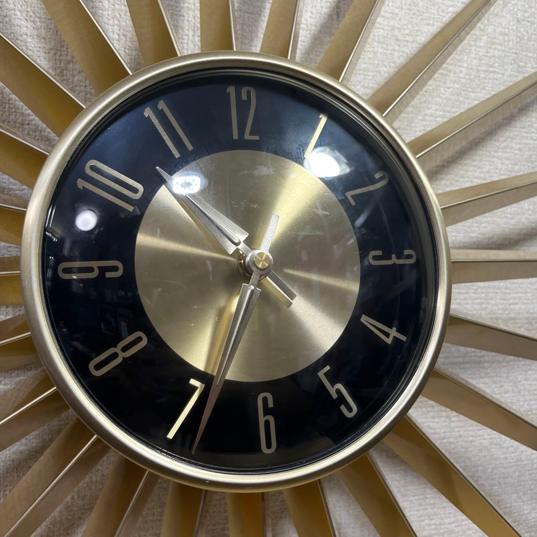 Emits Time ミッドセンチュリー　サンバースト　壁掛け　時計　ビンテージ