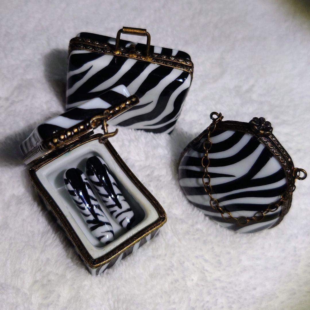 リモージュ　ボックス　３点セット　ミニチュア　小物入れ　置物