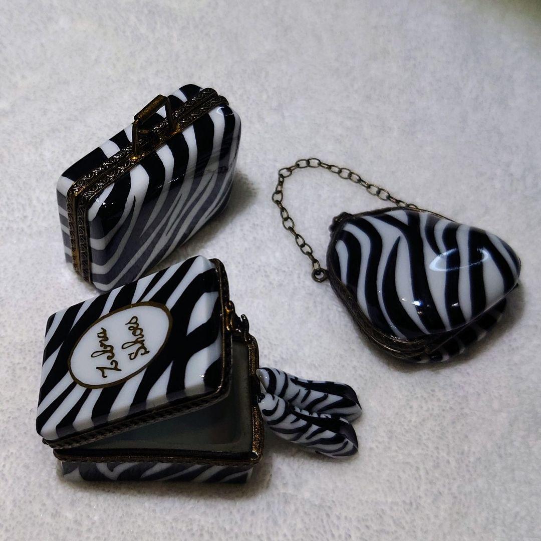 リモージュ　ボックス　３点セット　ミニチュア　小物入れ　置物