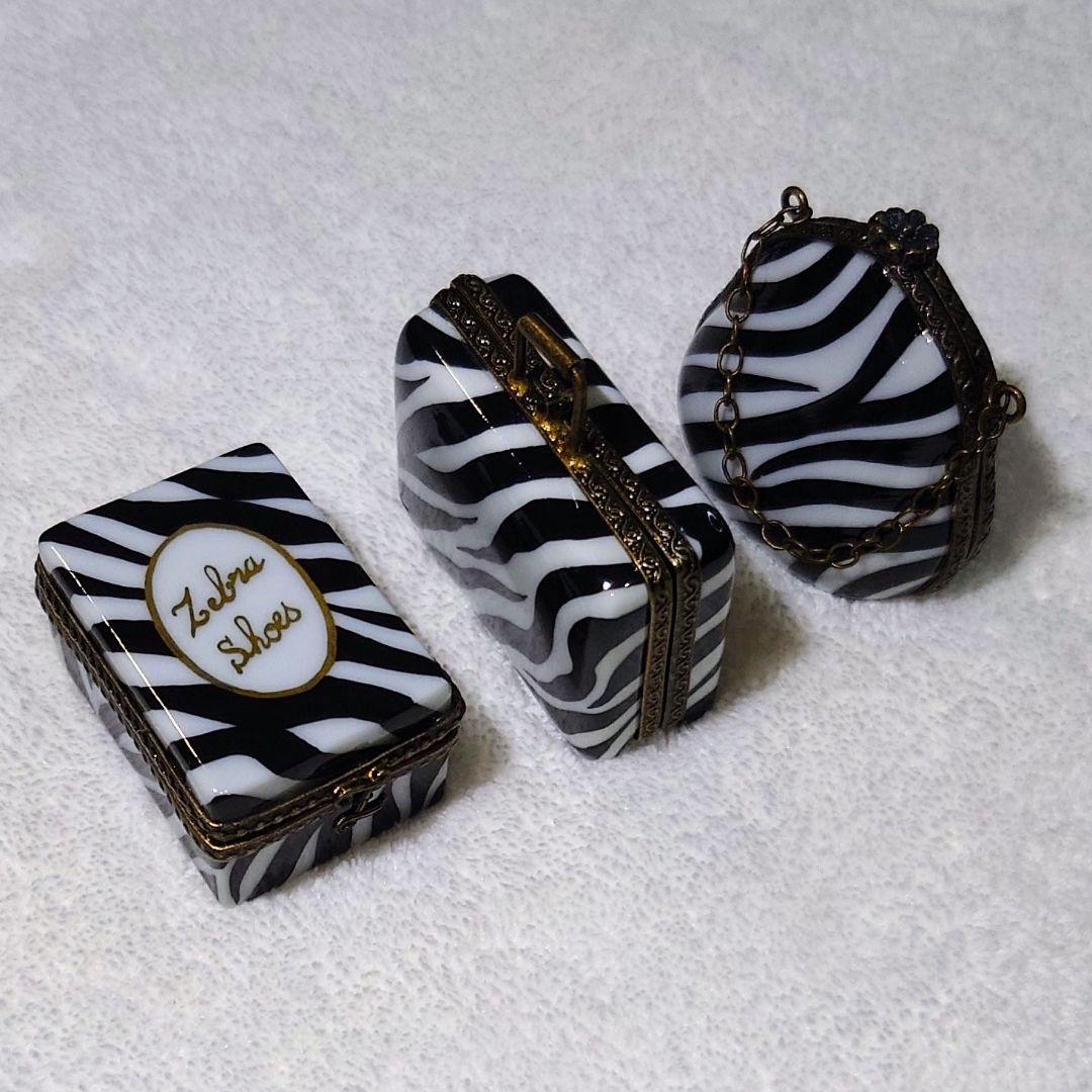 リモージュ　ボックス　３点セット　ミニチュア　小物入れ　置物