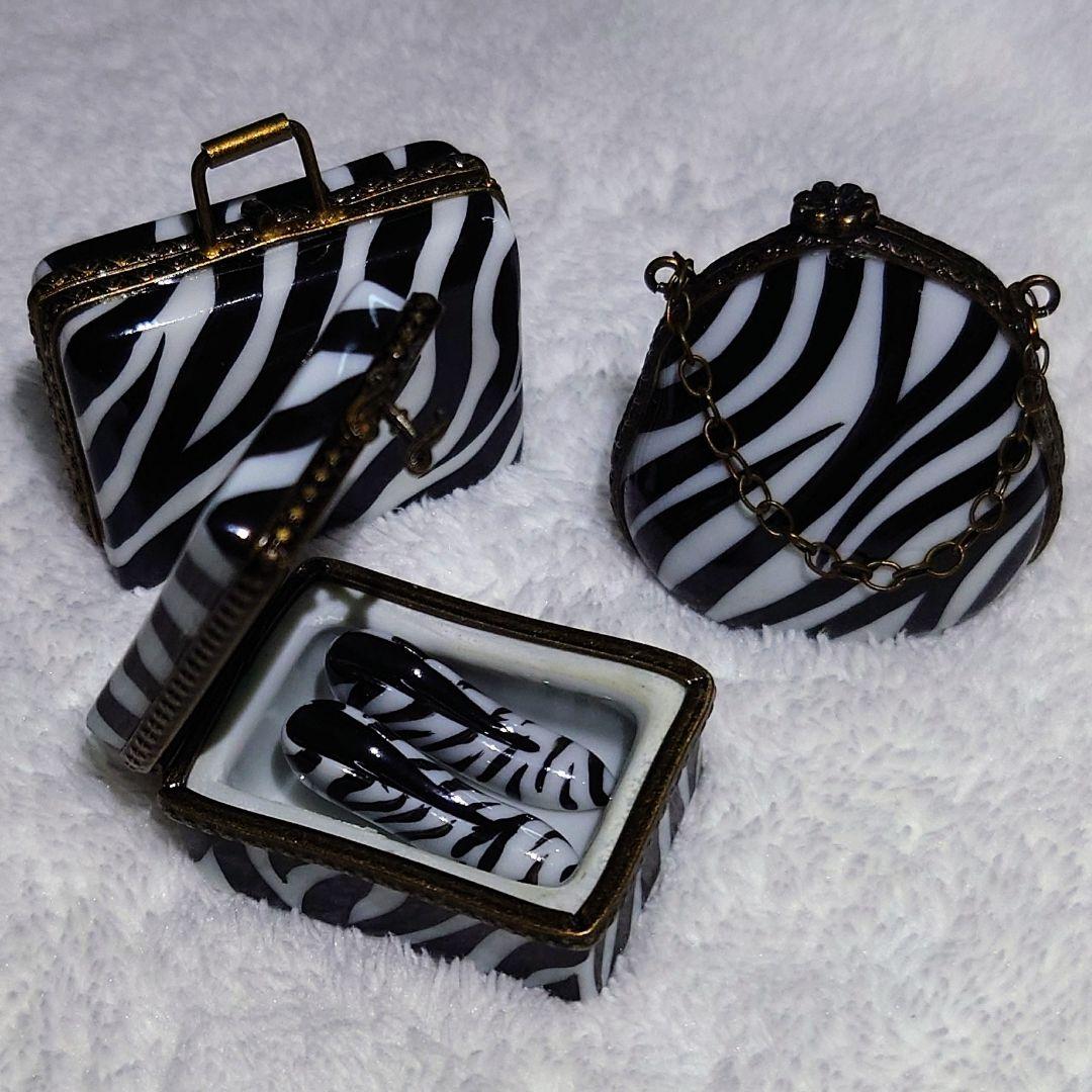 リモージュ　ボックス　３点セット　ミニチュア　小物入れ　置物