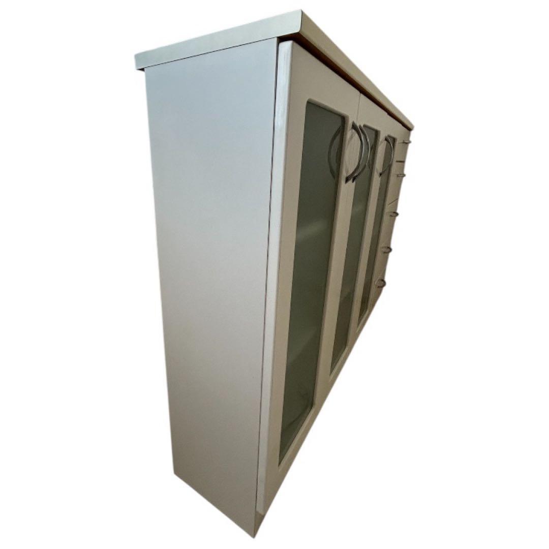 キャビネット ホワイト 白 カウンター下 収納 本棚 キッチン 引き出し 飾り棚