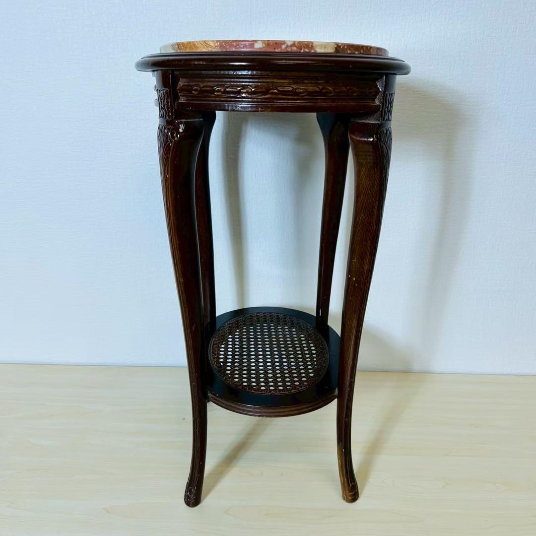 大理石 サイドテーブル 花台 猫脚 コンソールテーブル 飾り棚 インテリア