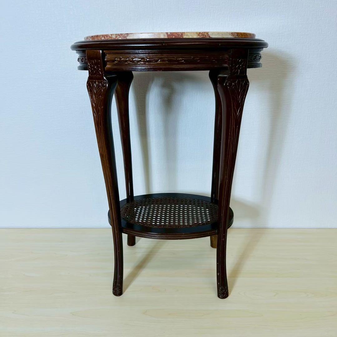 大理石 サイドテーブル 花台 猫脚 コンソールテーブル 飾り棚 インテリア