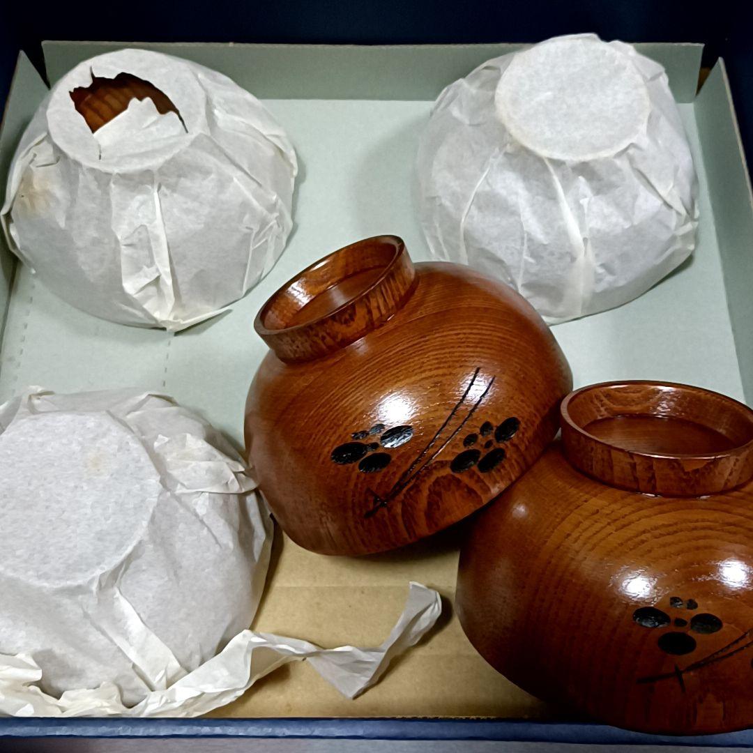漆　木製　お椀　5セットと　お盆