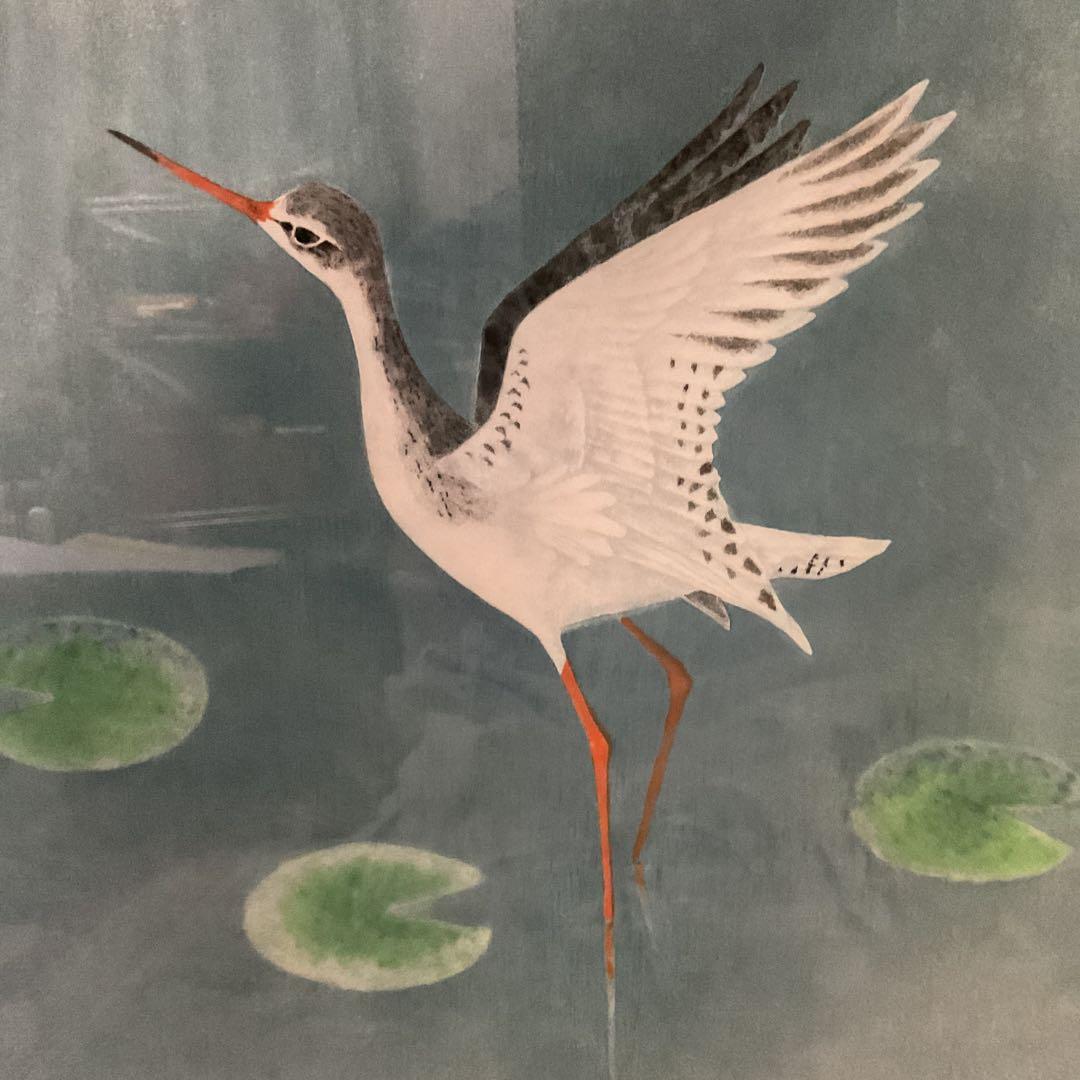 上村淳史 カラーエッチング 【 爽日 】69/198 自筆サイン捺印