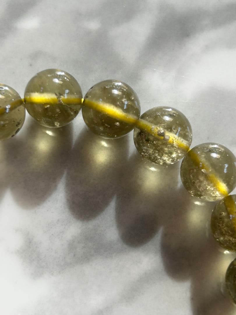 ブラックリビアングラスブレスレット9.5