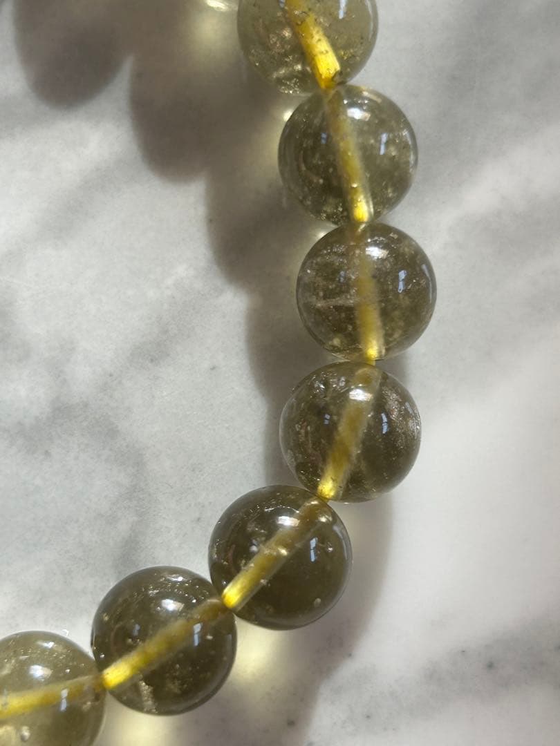 ブラックリビアングラスブレスレット9.5