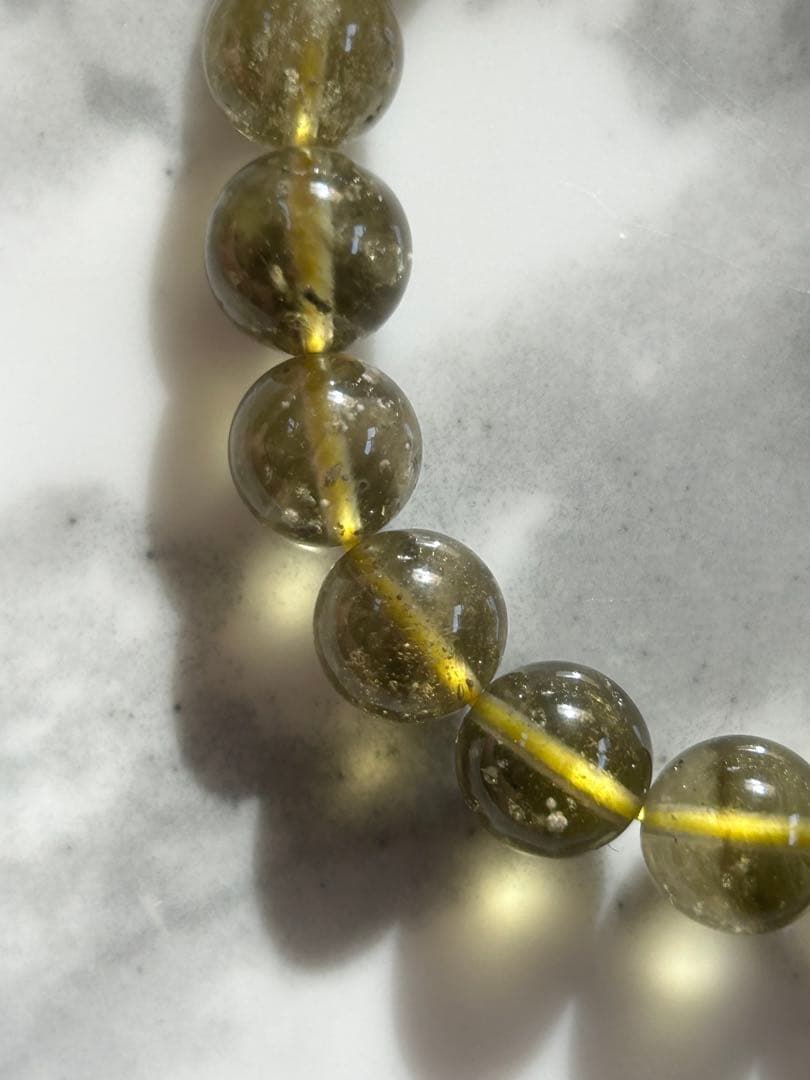 ブラックリビアングラスブレスレット9.5