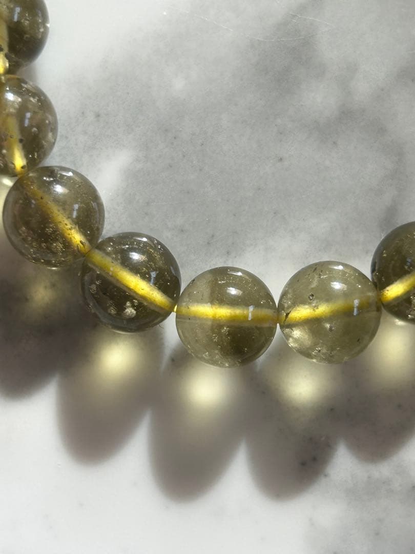 ブラックリビアングラスブレスレット9.5