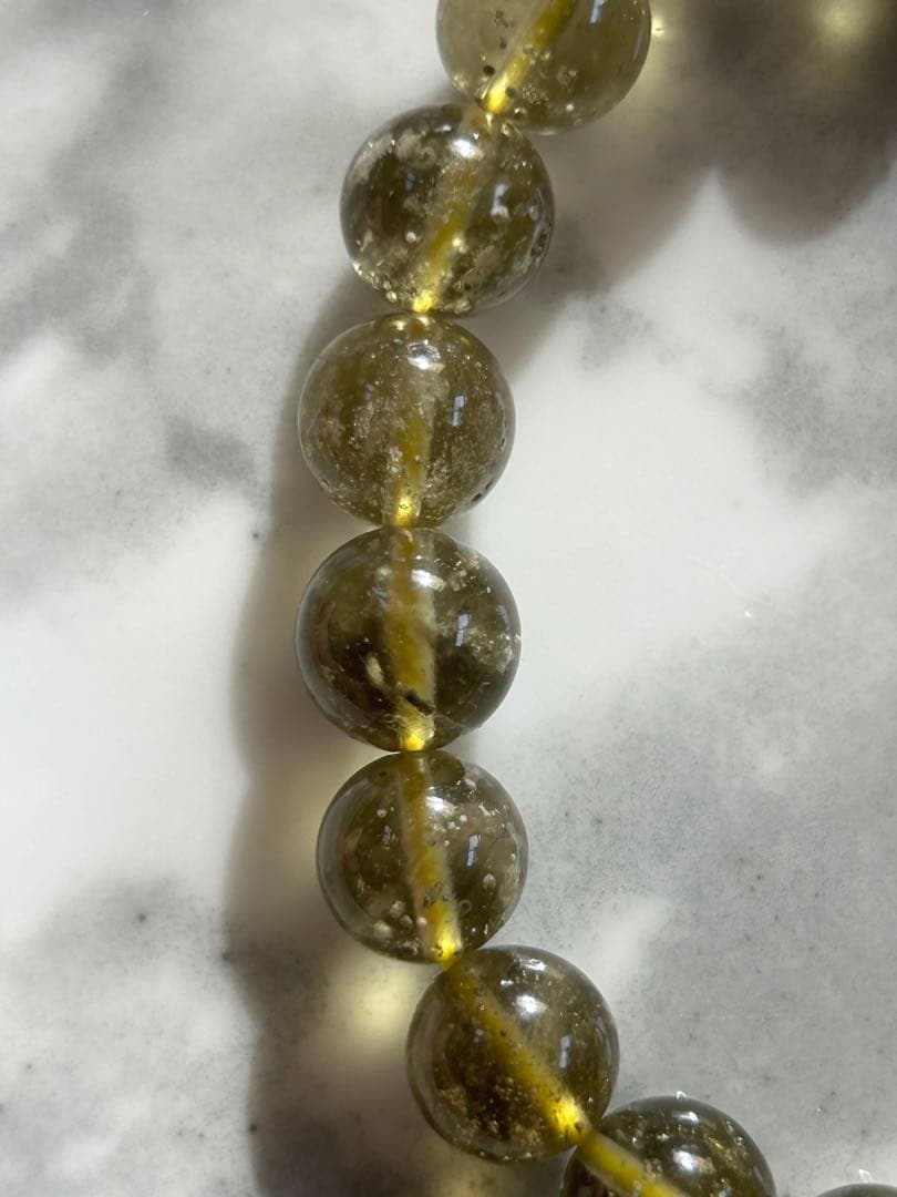 ブラックリビアングラスブレスレット9.5