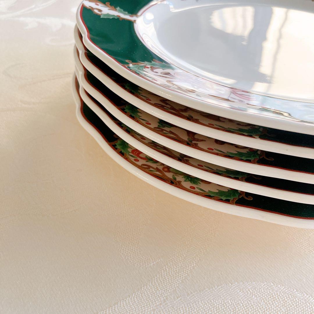 【希少】ノリタケ プリマチャイナ クリスマスプレート 21.5cm 5枚セット