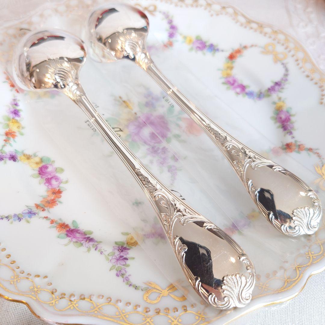 Bクリストフル　マルリー　希少　デザートスプーン　クリストフルシルバー