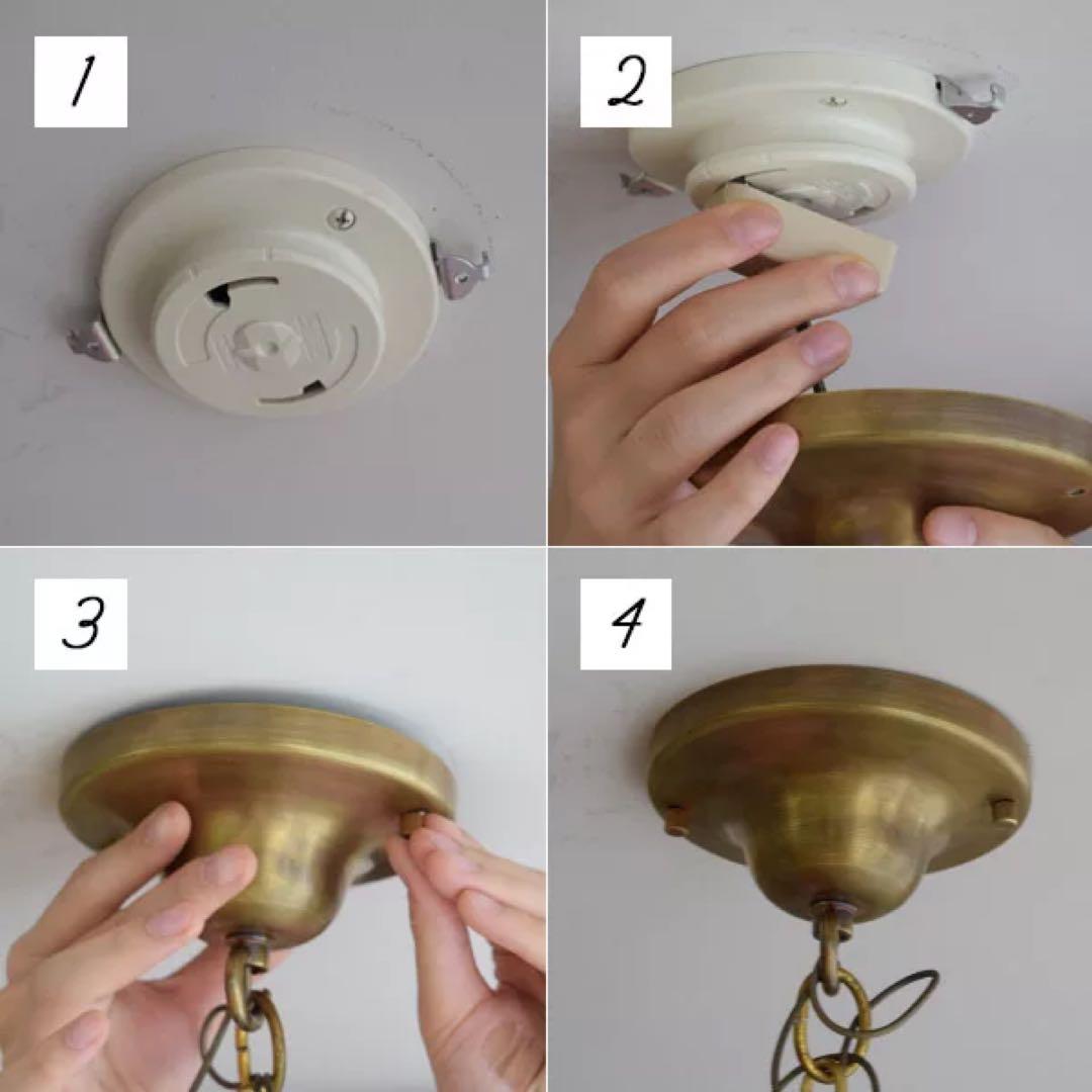 美品◆4灯ブラックシャンデリア