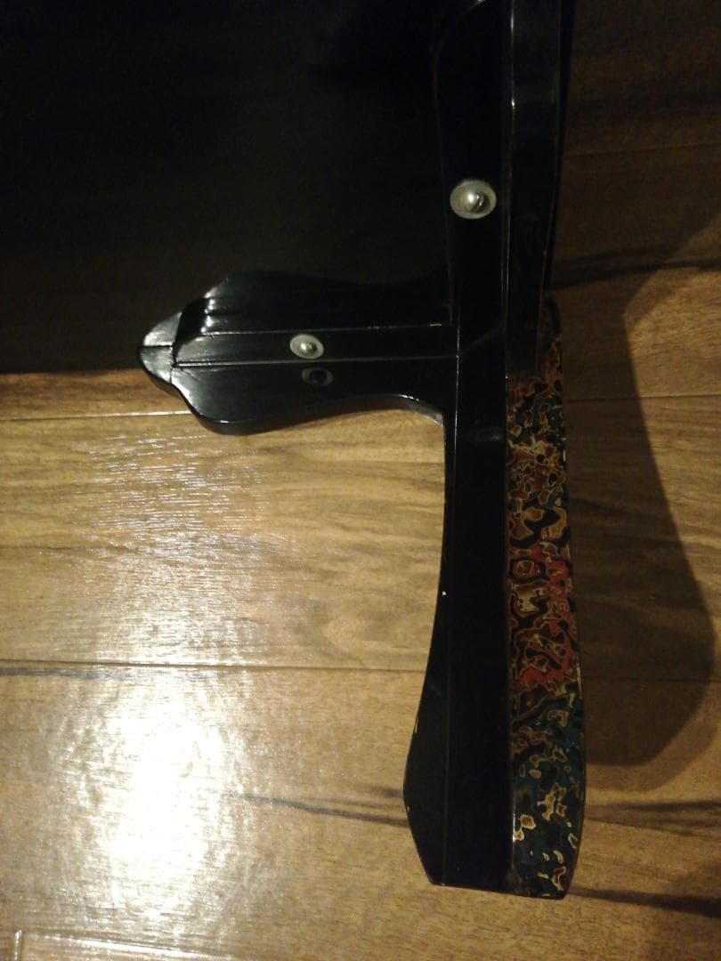 ビンテージ津軽塗り座卓正方形ローテーブル　ヴィンテージちゃぶ台