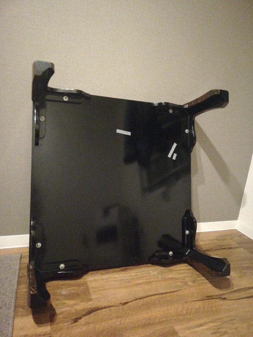 ビンテージ津軽塗り座卓正方形ローテーブル　ヴィンテージちゃぶ台