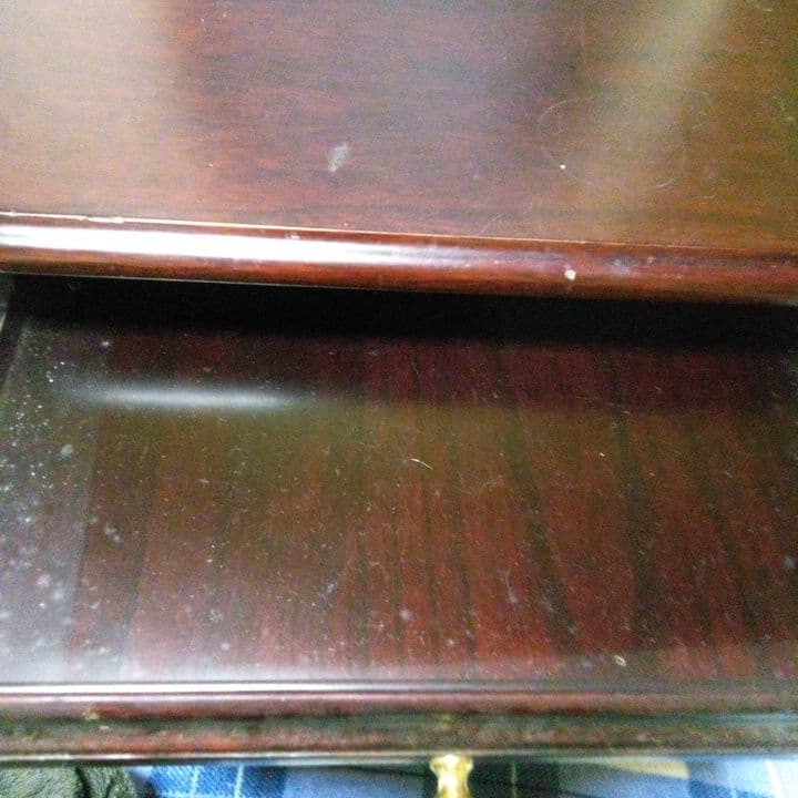 ダークブラウン木製4段サイドテーブル