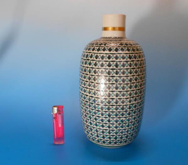 九谷焼 藤井尚行 色絵 小紋 花瓶　共箱 小紋九谷　花器 1804