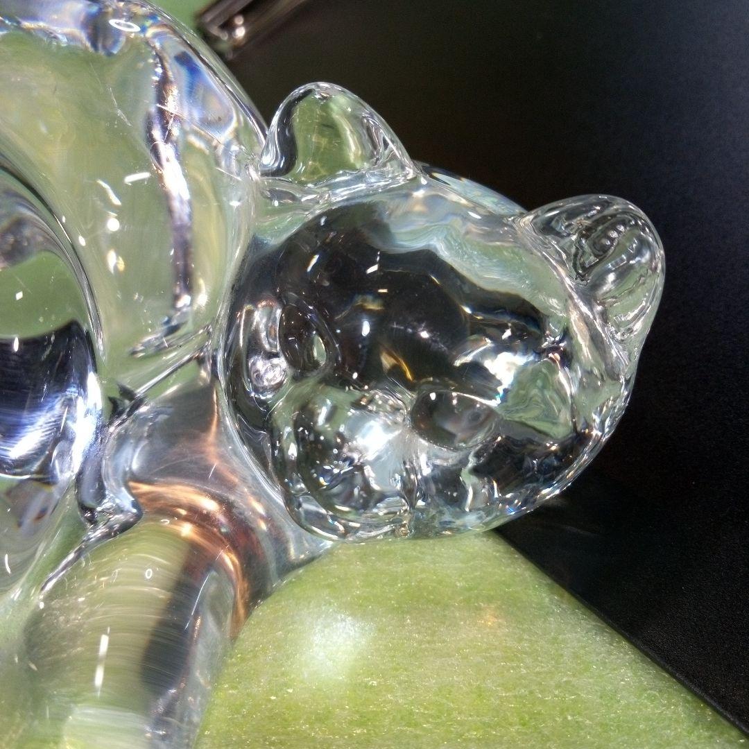 Hadeland ハーデランド 猫の置物 クリスタルガラス？ ※小傷多数有り