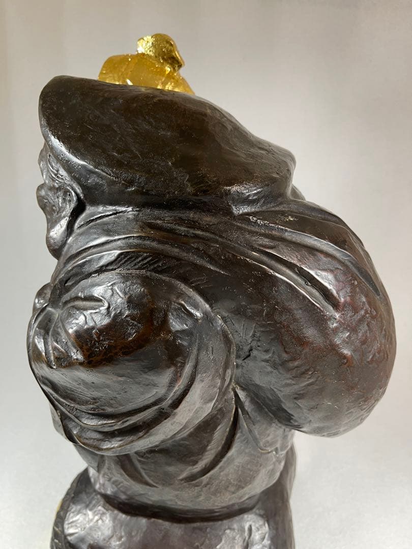大黒天 置物 七福神 縁起物 金運 開運 高岡銅器純一郎仏像 銅製 彫刻 骨董