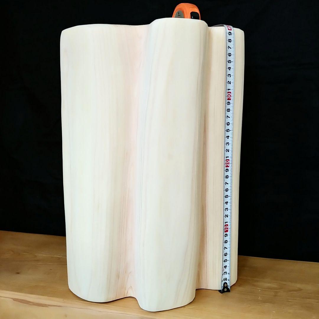 丸太スツール　フリル　ヒノキ