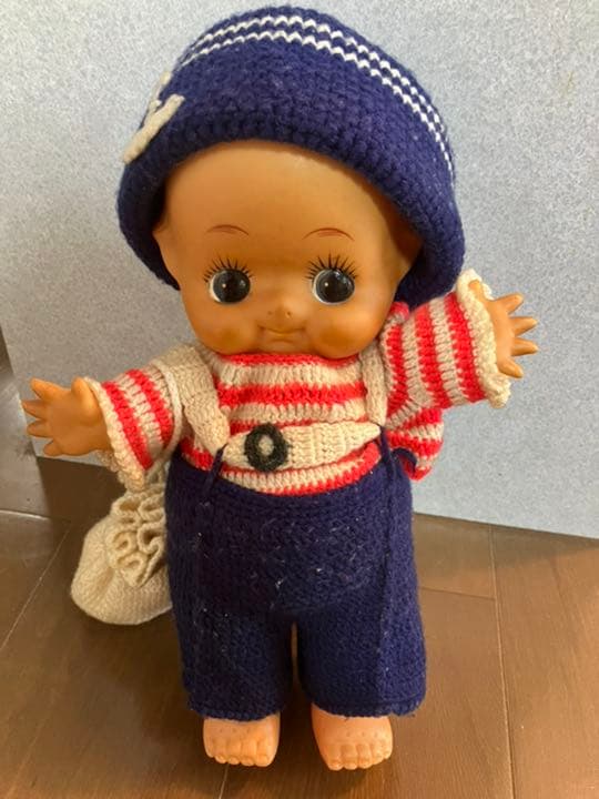 キューピー日焼け顔のマリーン服着用のレア！約33cm