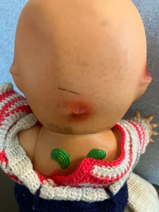 キューピー日焼け顔のマリーン服着用のレア！約33cm