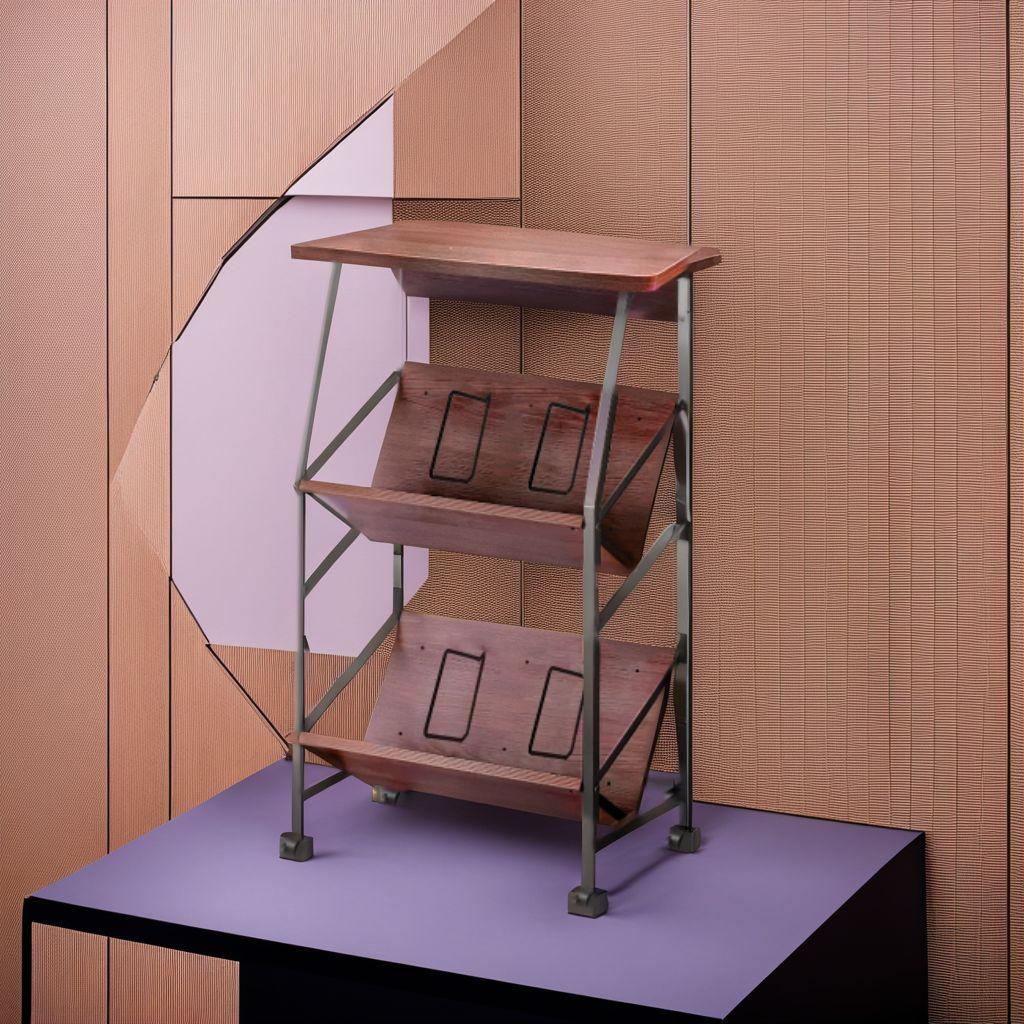 キャスター付きA4ファイルワゴン - 多機能収納・作業スペースを1台