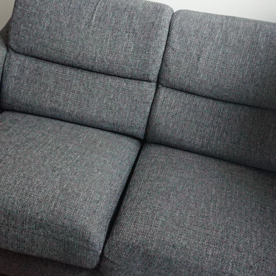 ニトリ Nポケット 2人掛けソファ ファブリック カバーリング ダークグレー