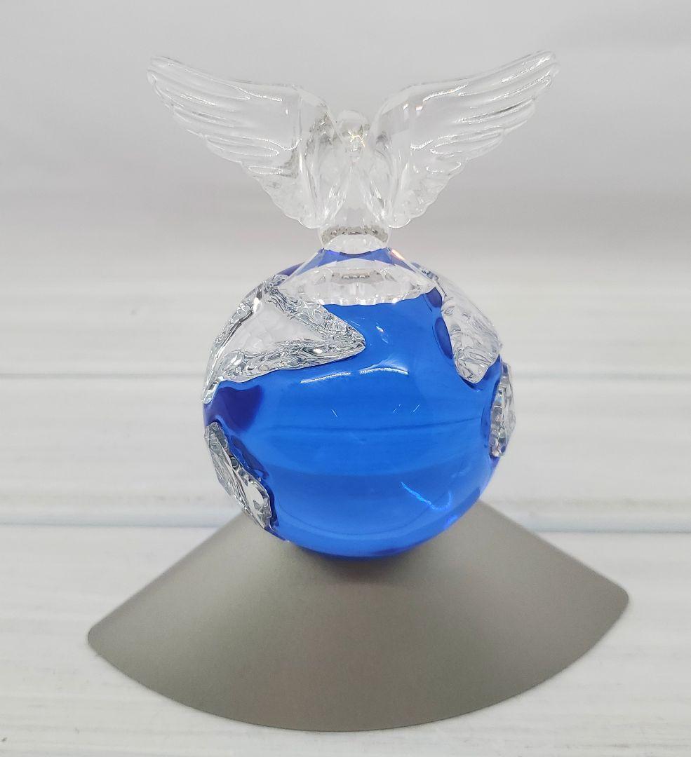 スワロフスキー　2000年記念作品　クリスタルプラネット　地球儀　鳩