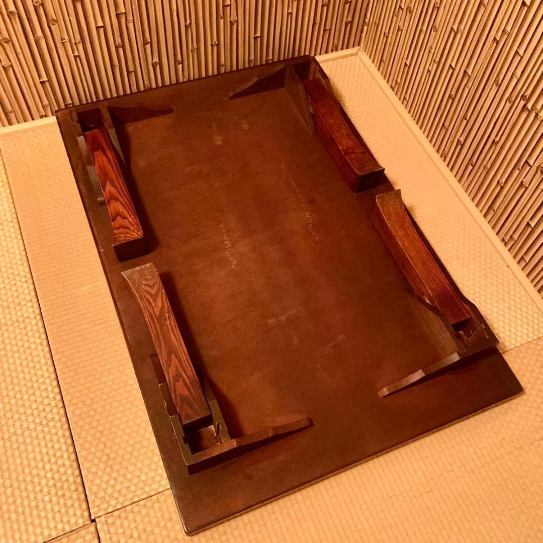 レトロ 純和風 欅ケヤキ 天然木材 コンパクトテーブル 和風 和室 ちゃぶ台