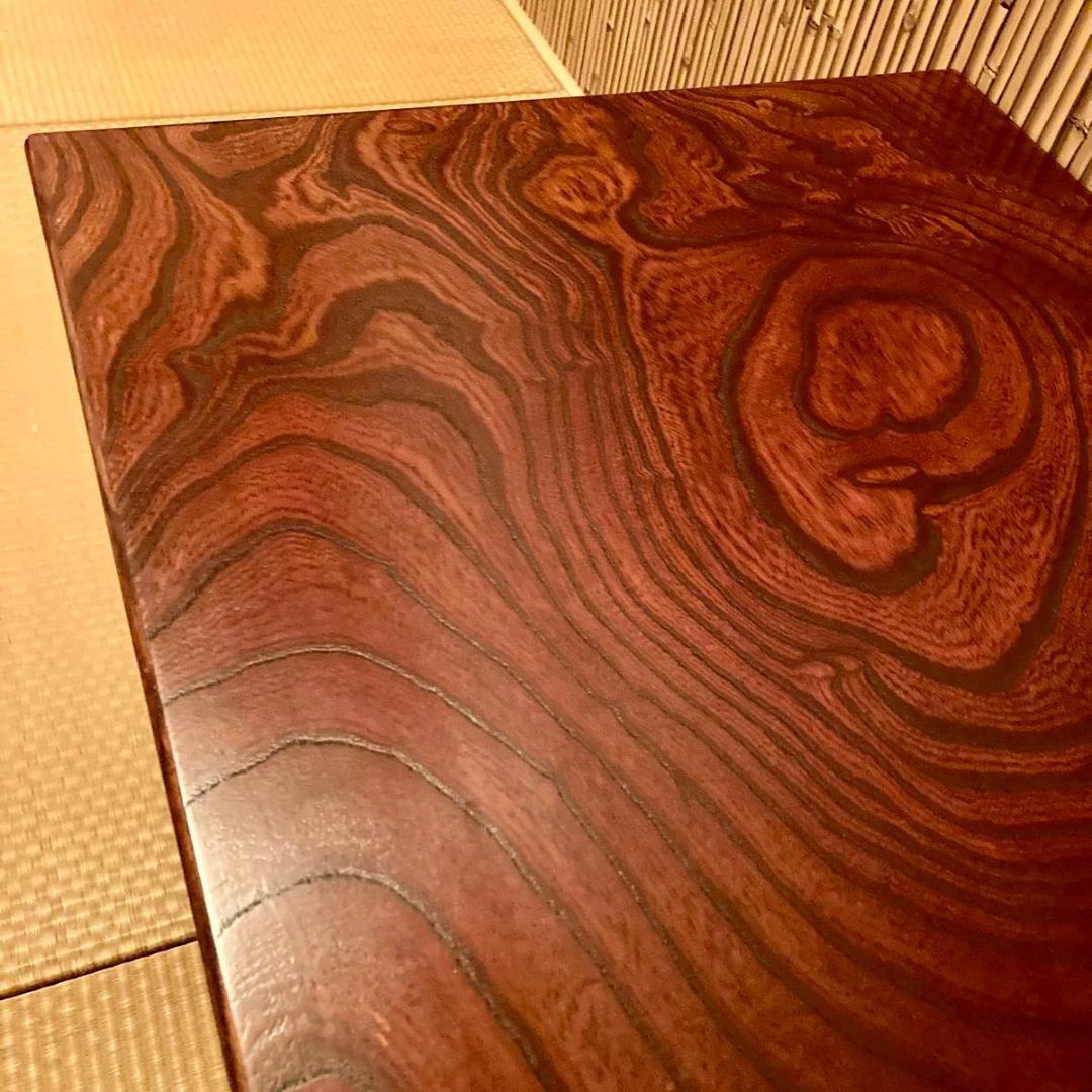 レトロ 純和風 欅ケヤキ 天然木材 コンパクトテーブル 和風 和室 ちゃぶ台