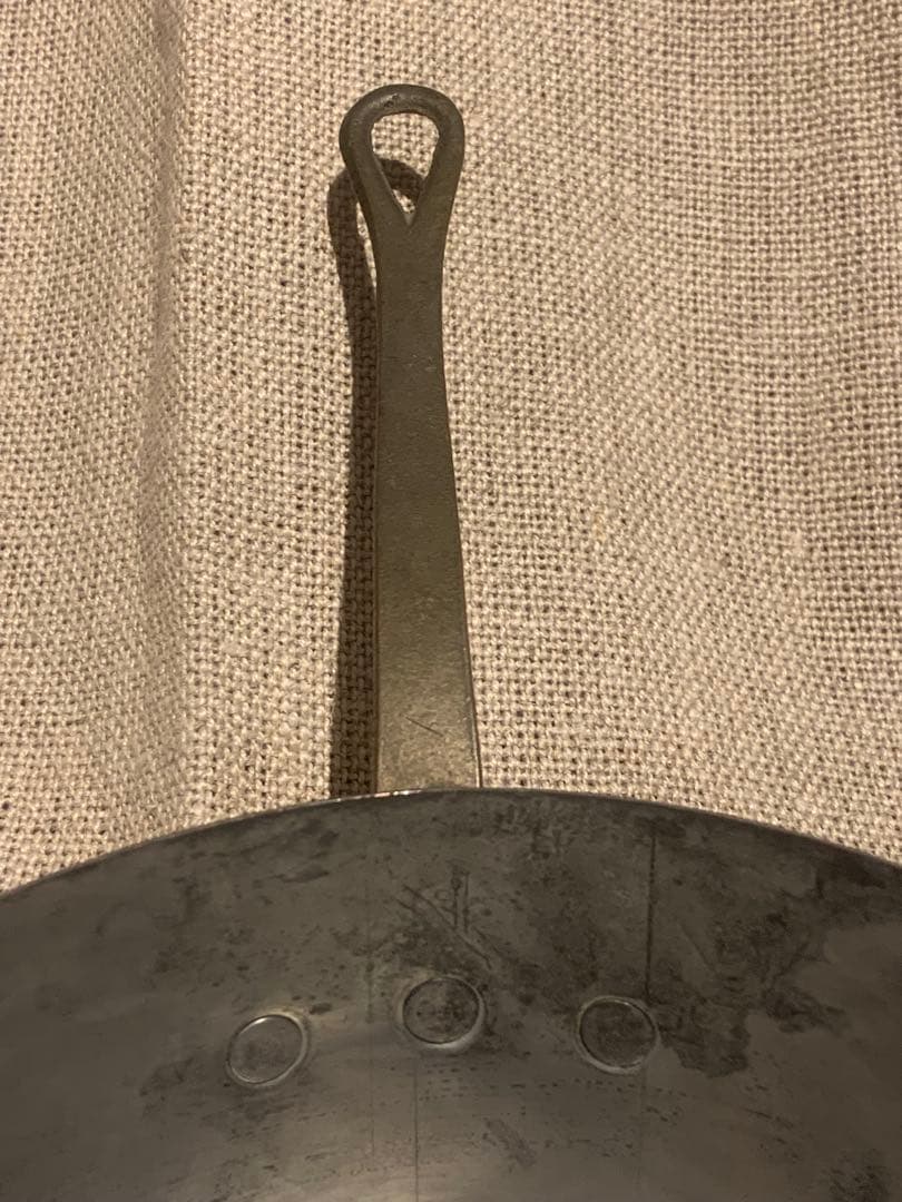 フランスビンテージ 蓋付き 銅製深型 16cm ソースパン 刻印入りg-25